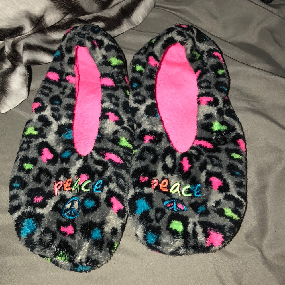 cheetah print slipper socks